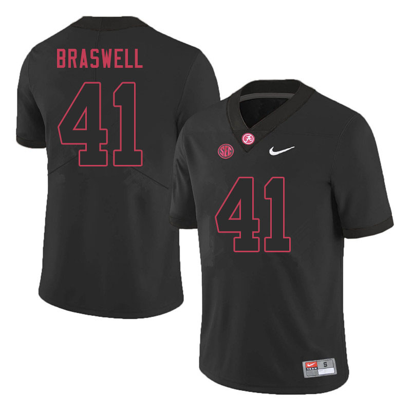 Men #41 Chris Braswell Alabama Crimson Tide College Football Jerseys Sale-Black